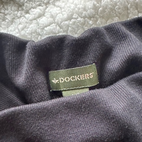 VTG Dockers Black Dress 3/4  Sleeves Mock Neck MIDI 90s EUC - Picture 4 of 4